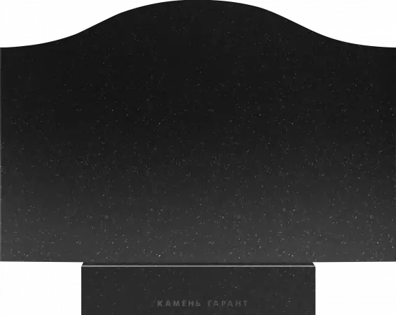 Памятник из чёрного гранита Волна Двойной