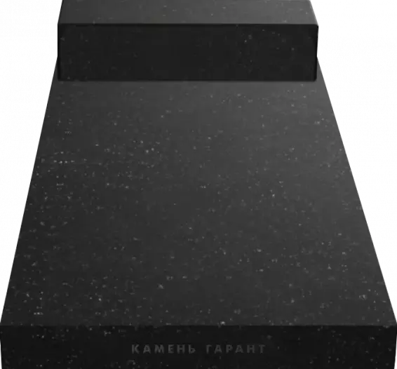 Памятник из чёрного гранита Надгробная плита - фото 3