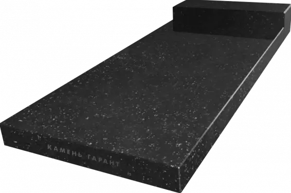 Памятник из чёрного гранита Надгробная плита