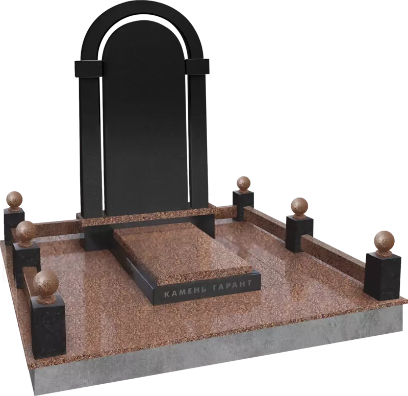Памятник из чёрного гранита Арка - фото 4
