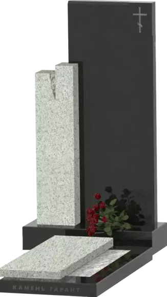 Памятник из чёрного гранита Терра 2