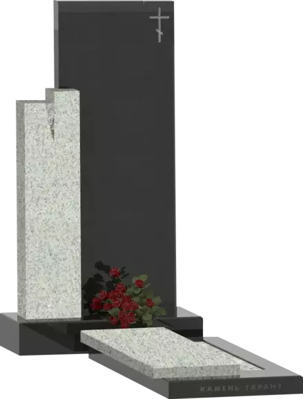 Памятник из чёрного гранита Терра 2 - фото 2