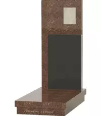 Вертикальный памятник из двух разновидностей гранита