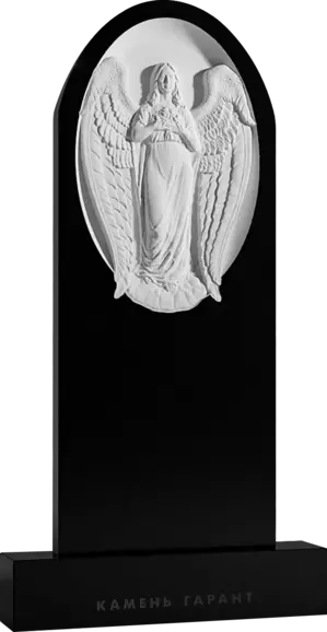 Памятник из чёрного гранита Лик Ангела