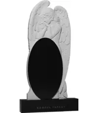 Чистый Ангел - резной вертикальный памятник