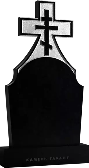 Памятник из чёрного гранита Крест на голгофе