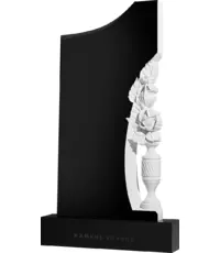 Ваза цветов - вертикальный резной памятник