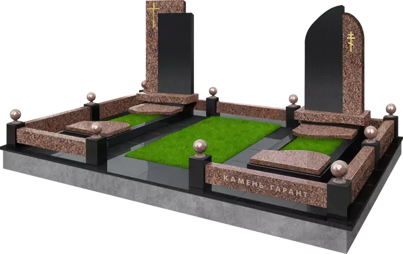 Памятник из чёрного гранита Терра - фото 2