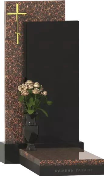 Памятник из чёрного гранита Терра