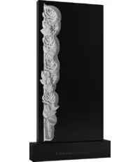 Резные розы - вертикальный резной памятник в форме цветов