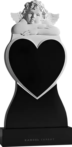 Памятник из чёрного гранита Херувим