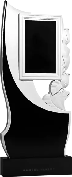 Памятник из чёрного гранита Лед и камень