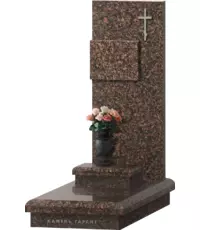 Вертикальный православный памятник с крестом 