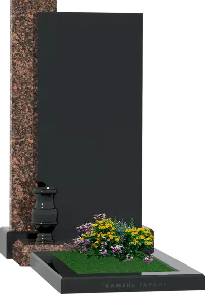 Памятник из черного гранита Материя