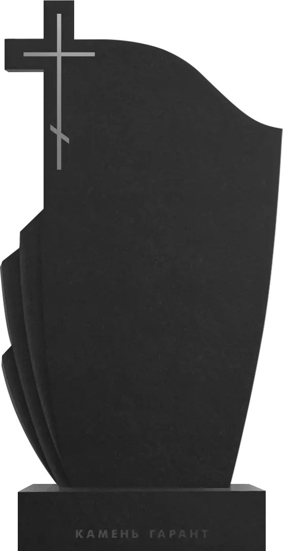 Памятник из чёрного гранита Веер