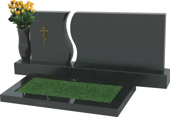 Памятник из чёрного гранита Симфония