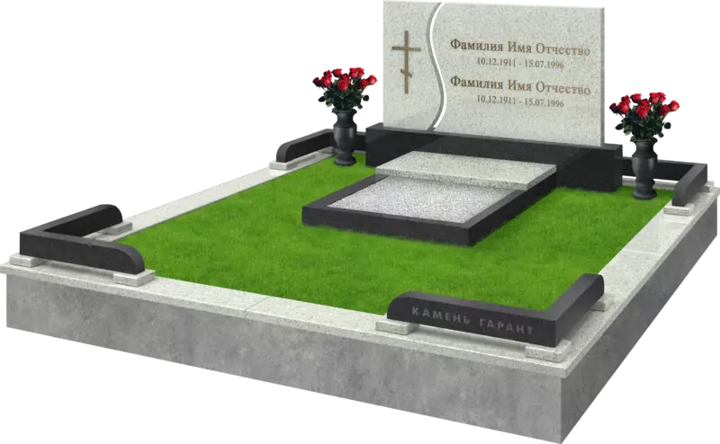 Памятник из чёрного гранита Симфония - фото 2