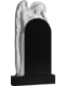 Памятник из чёрного гранита Ангельская печаль