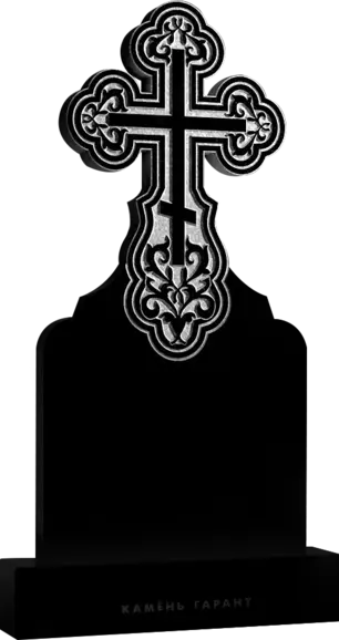 Памятник из чёрного гранита Лилейный крест