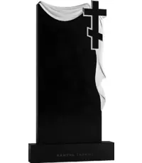 Холст и крест (справа) - резной памятник в православном стиле