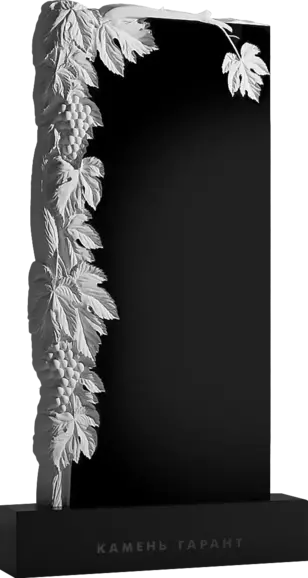 Памятник из чёрного гранита Виноградная лоза