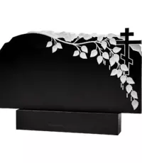 Листья березы - горизонтальный резной памятник