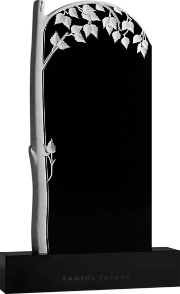 Памятник из чёрного гранита Милая березка