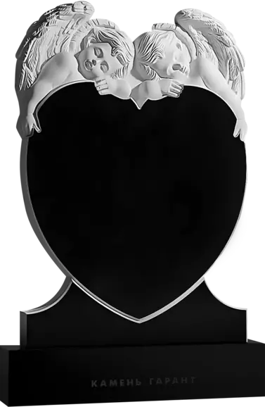 Памятник из чёрного гранита Херувимчики