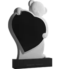 Мишкино сердце - вертикальный резной памятник