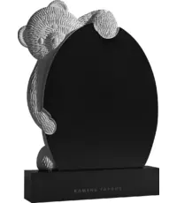 Мишка косолапый - резной вертикальный памятник