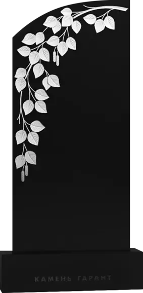 Памятник из чёрного гранита Березовая  ветвь