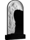 Памятник из чёрного гранита Дева Мария 4 резная