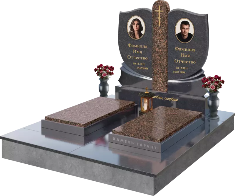 Памятник из гранита Крылья бабочки - фото 3