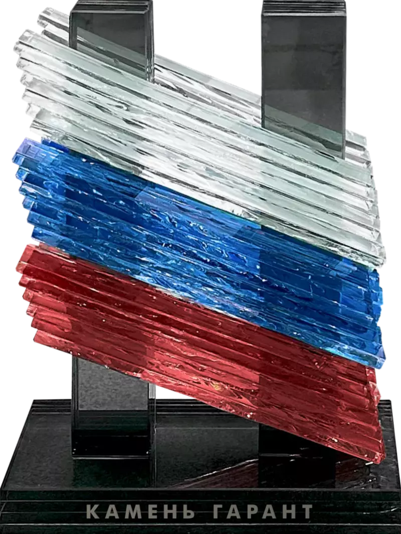 Ваза Флаг триколор, стекло