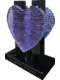 Ваза Сердце фиолетовое, стекло