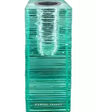  Прямая ваза из зеленого стекла для памятника | Элегантный декор | Камень Гарант