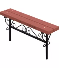 Кованая скамейка с деревянным сиденьем | Надежность и комфорт | Камень Гарант