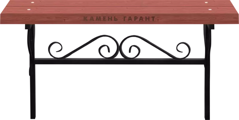 Скамейка деревянно-металлическая - фото 2