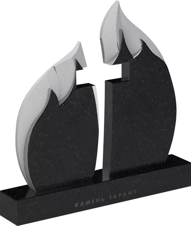 Памятник из чёрного гранита Вера - фото 2