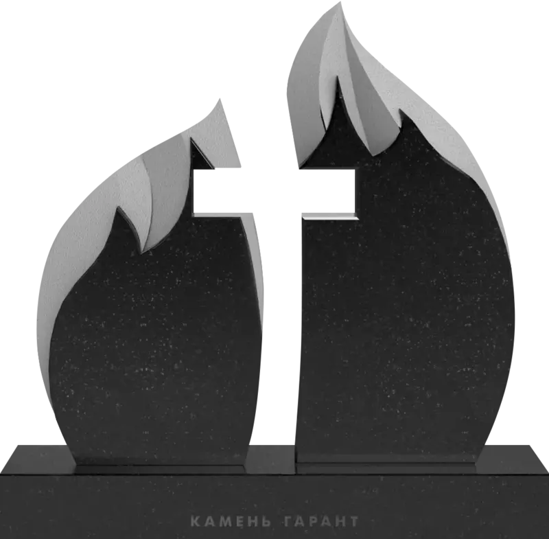 Памятник из чёрного гранита Вера