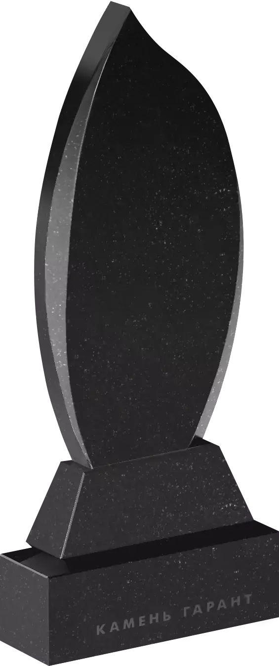Памятник из чёрного гранита Пламя 2 - фото 2