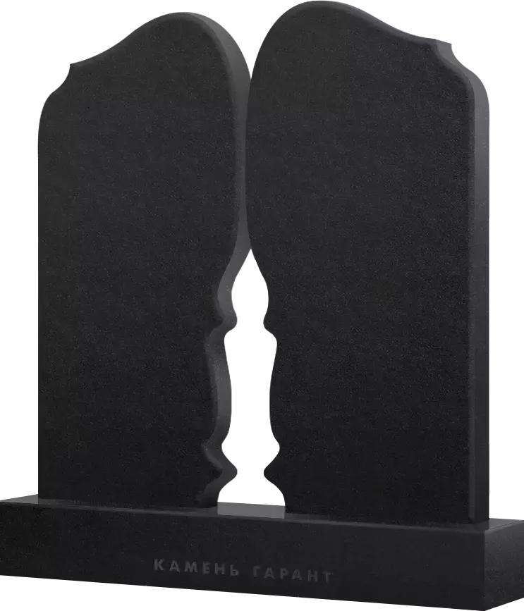 Памятник из чёрного гранита Свеча памяти - фото 2