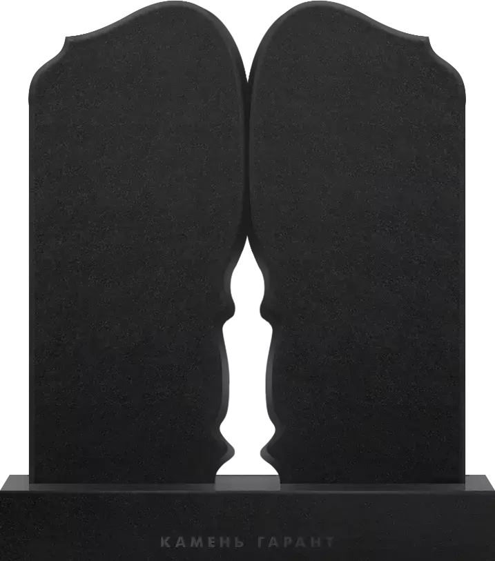 Памятник из чёрного гранита Свеча памяти