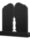 Памятник из чёрного гранита Свеча памяти - миниатюра 2