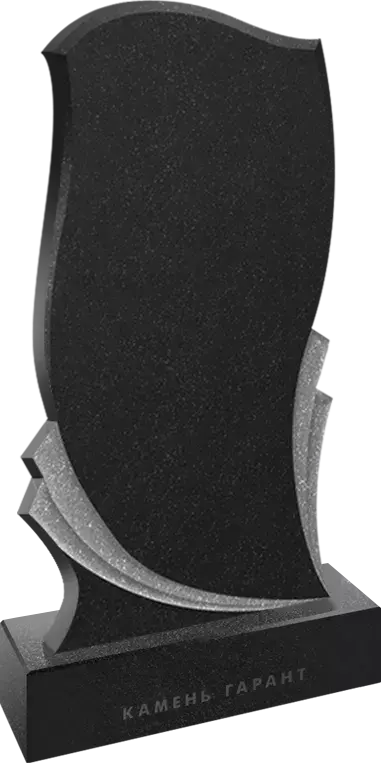 Памятник из чёрного гранита Почтение - фото 2