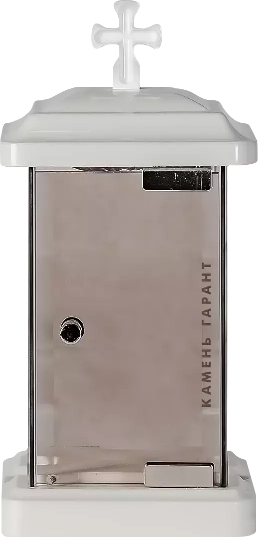 Лампада квадратная из полимергранита со стеклом, 25 см - фото 3