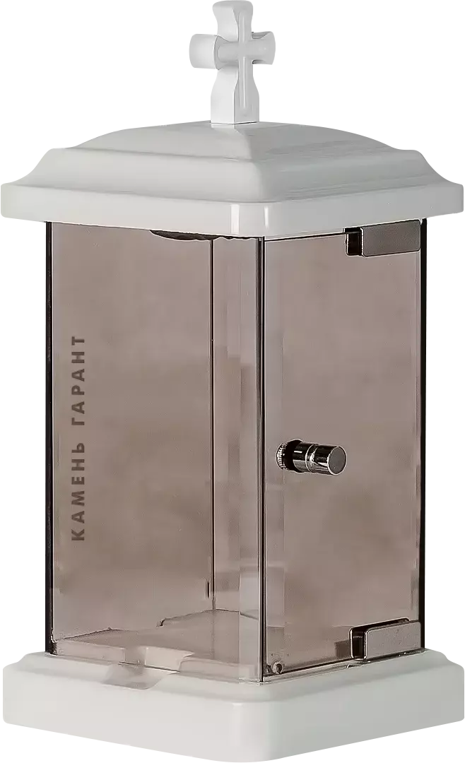 Лампада квадратная из полимергранита со стеклом, 25 см - фото 4