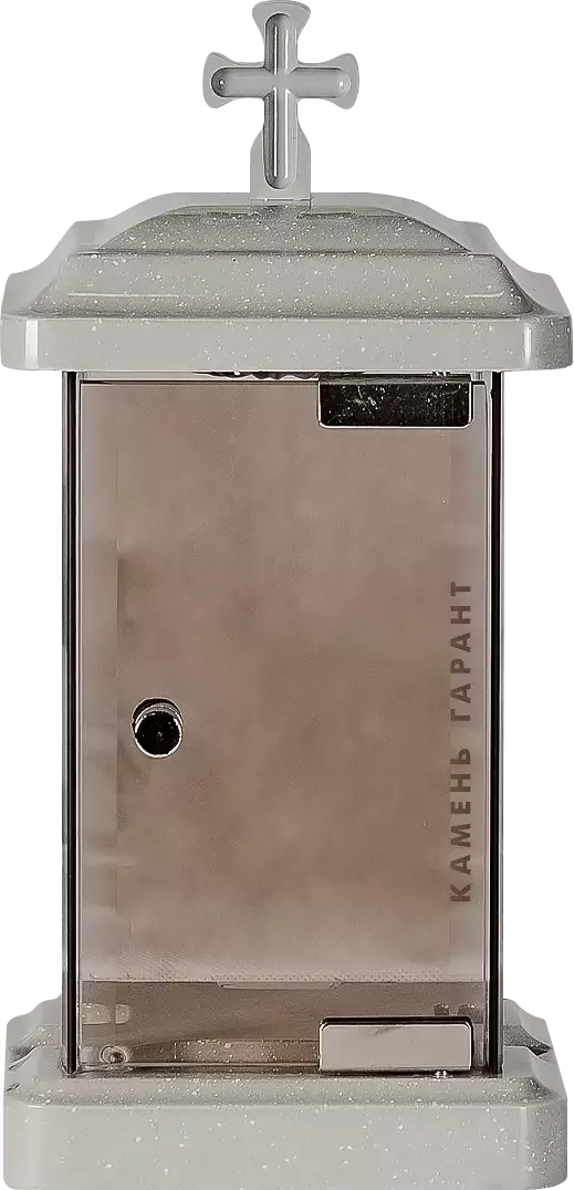 Лампада квадратная из полимергранита со стеклом, 25 см - фото 7