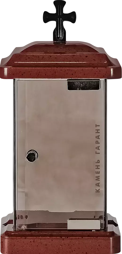 Лампада квадратная из полимергранита со стеклом, 25 см - фото 9