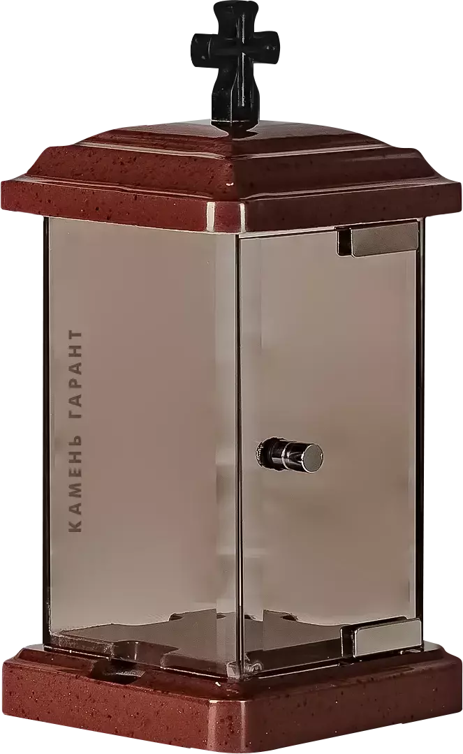 Лампада квадратная из полимергранита со стеклом, 25 см - фото 10